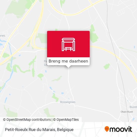 Petit-Roeulx Rue du Marais kaart