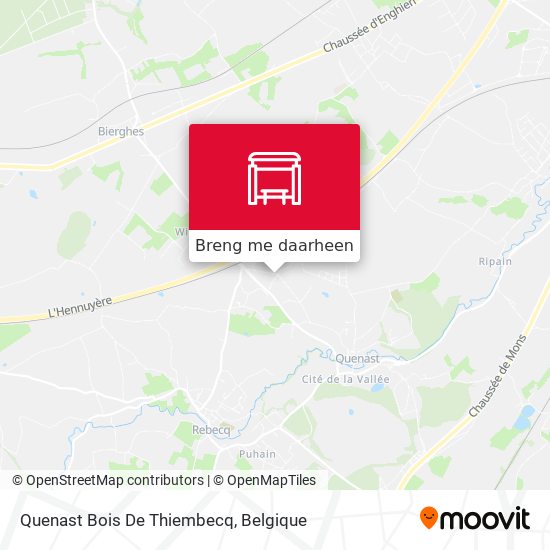 Quenast Bois De Thiembecq kaart