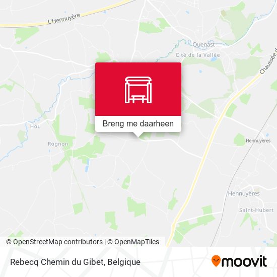 Rebecq Chemin du Gibet kaart
