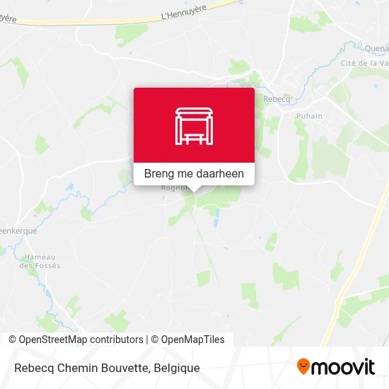 Rebecq Chemin Bouvette kaart