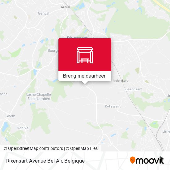 Rixensart Avenue Bel Air kaart
