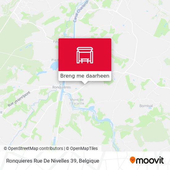 Ronquieres Rue De Nivelles 39 kaart