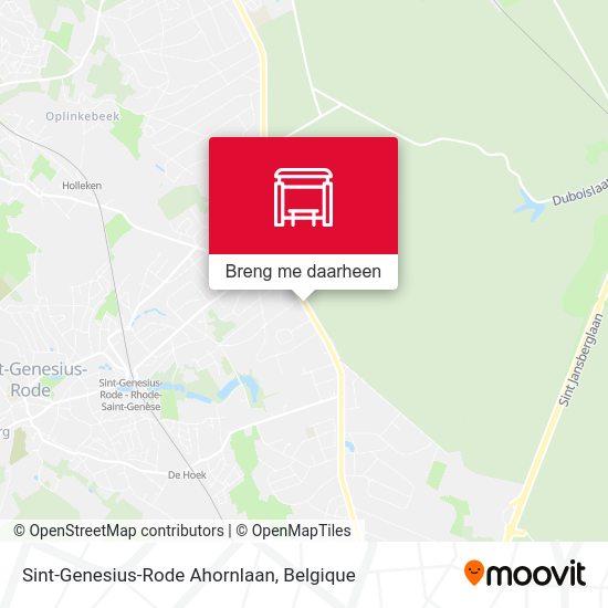 Sint-Genesius-Rode Ahornlaan kaart