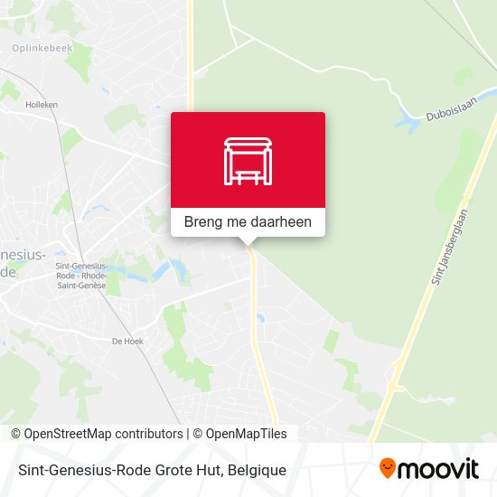 Sint-Genesius-Rode Grote Hut kaart