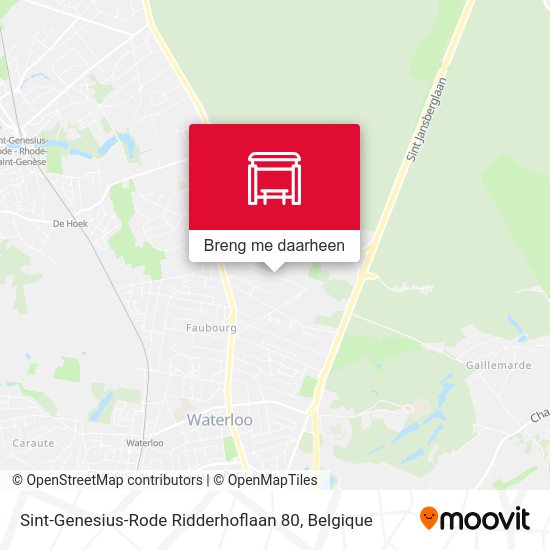 Sint-Genesius-Rode Ridderhoflaan 80 kaart