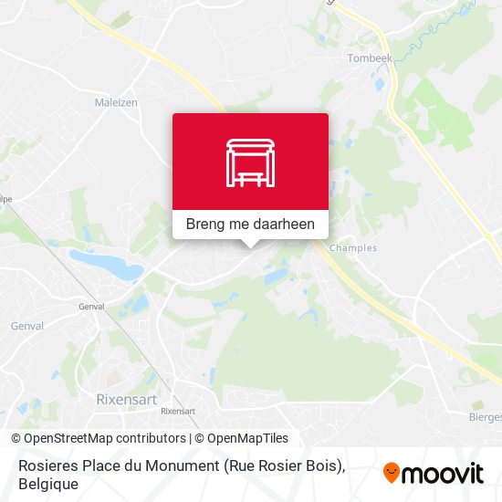 Rosieres Place du Monument (Rue Rosier Bois) kaart