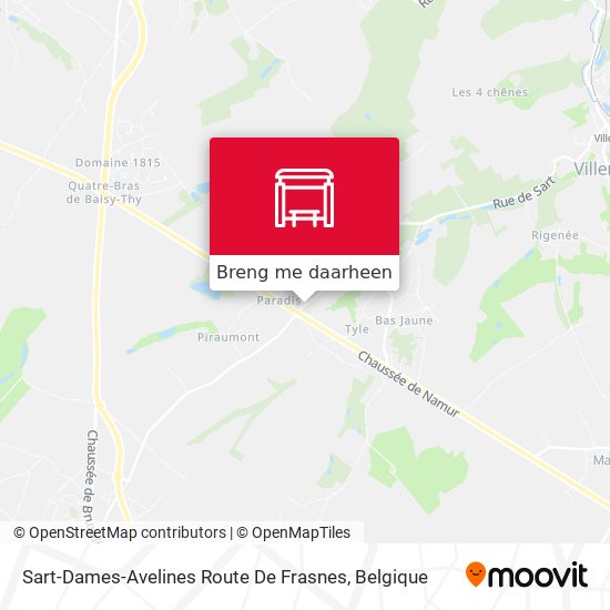 Sart-Dames-Avelines Route De Frasnes kaart