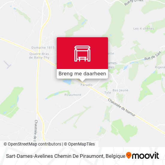 Sart-Dames-Avelines Chemin De Piraumont kaart