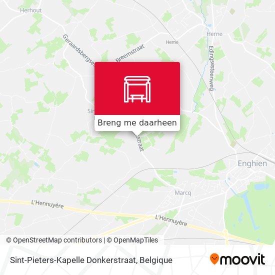 Sint-Pieters-Kapelle Donkerstraat kaart