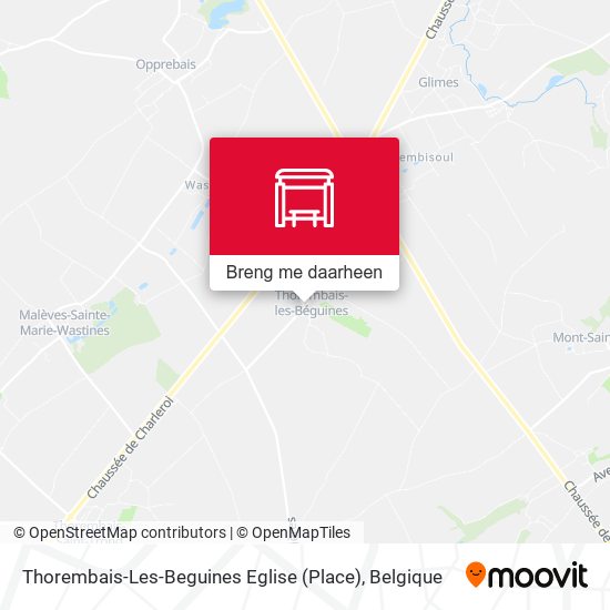 Thorembais-Les-Beguines Eglise (Place) kaart