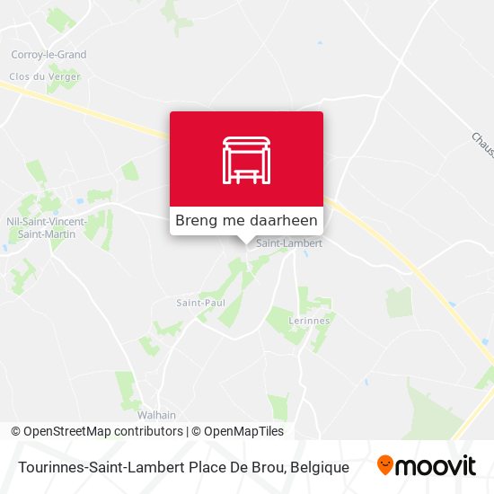Tourinnes-Saint-Lambert Place De Brou kaart