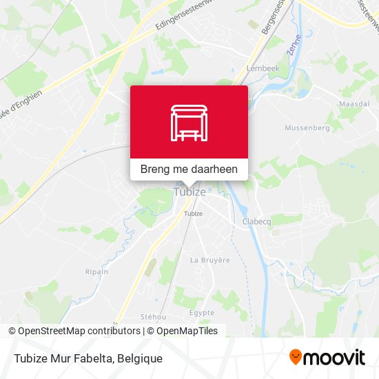 Tubize Mur Fabelta kaart