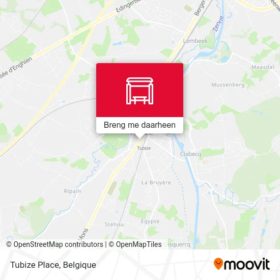 Tubize Place kaart
