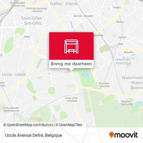 Uccle Avenue Defré kaart