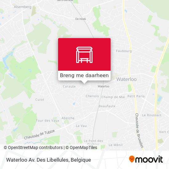 Waterloo Av. Des Libellules kaart