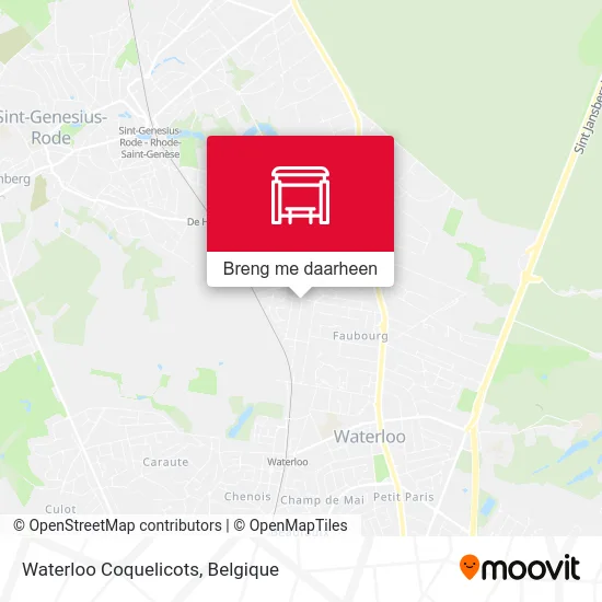 Waterloo Coquelicots kaart