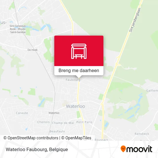 Waterloo Faubourg kaart