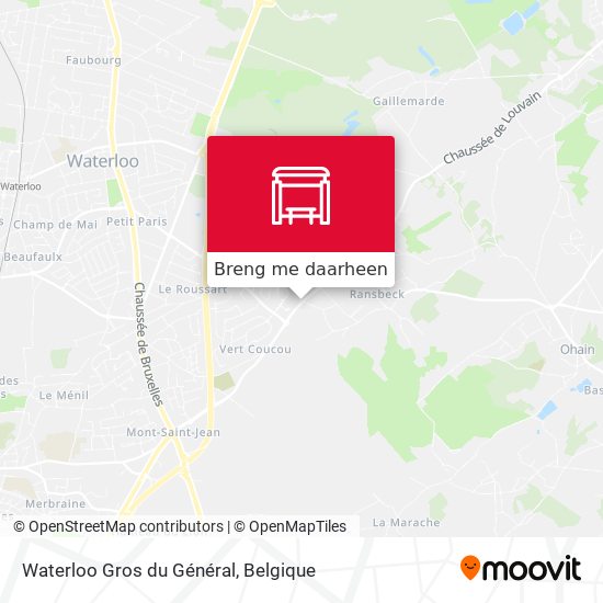 Waterloo Gros du Général kaart