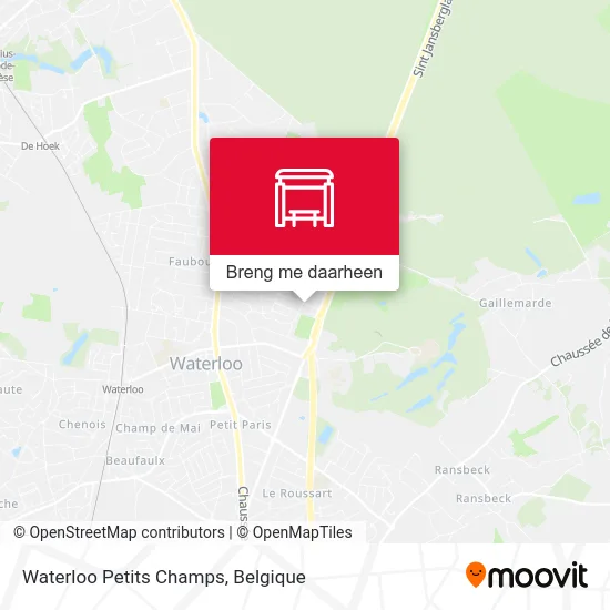 Waterloo Petits Champs kaart