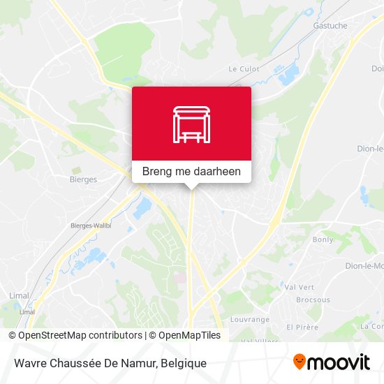 Wavre Chaussée De Namur kaart