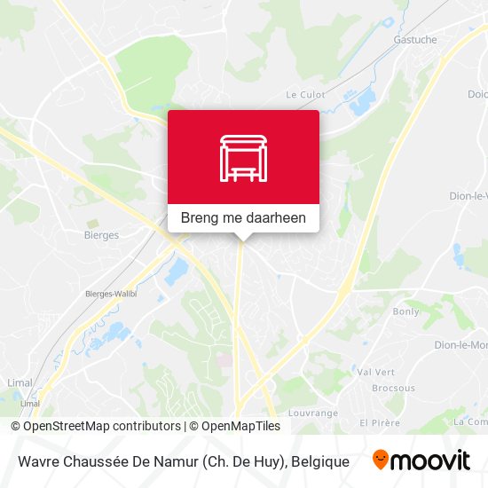 Wavre Chaussée De Namur (Ch. De Huy) kaart