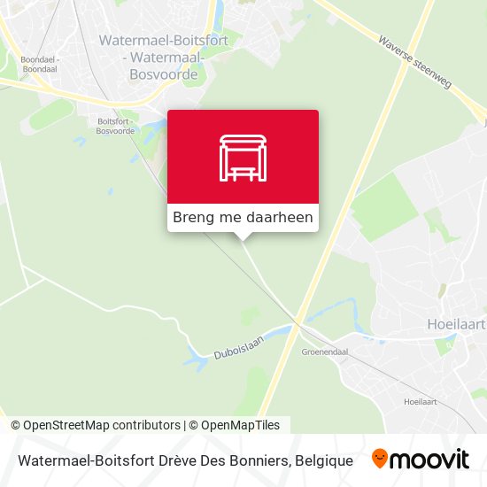 Watermael-Boitsfort Drève Des Bonniers kaart