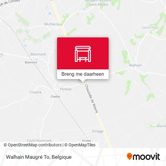 Walhain Maugré To kaart