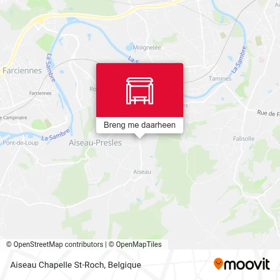 Aiseau Chapelle St-Roch kaart