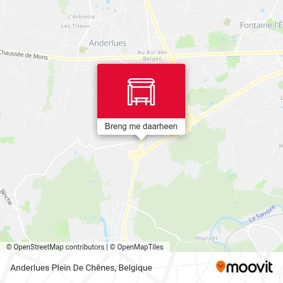 Anderlues Plein De Chênes kaart