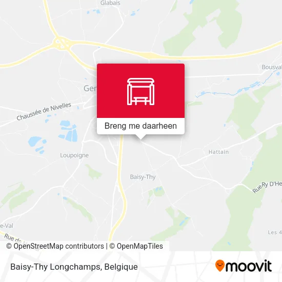 Baisy-Thy Longchamps kaart