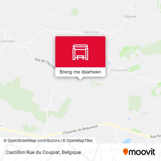 Castillon Rue du Coupiat kaart