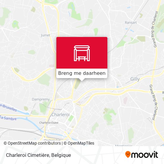 Charleroi Cimetière kaart