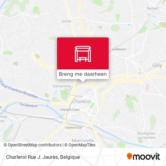 Charleroi Rue J. Jaurès kaart