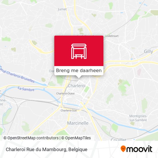 Charleroi Rue du Mambourg kaart