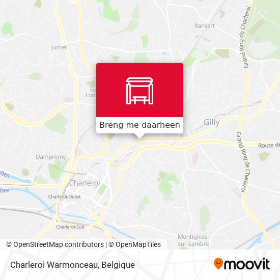 Charleroi Warmonceau kaart