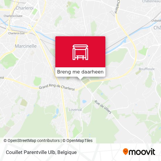 Couillet Parentville Ulb kaart