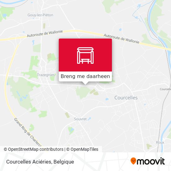 Courcelles Aciéries kaart