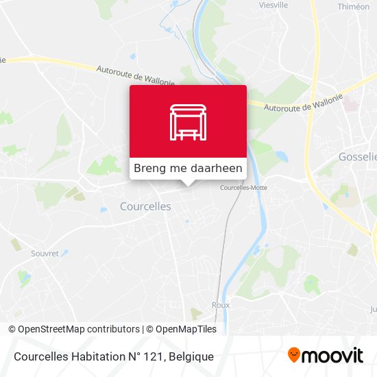 Courcelles Habitation N° 121 kaart