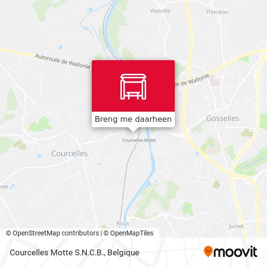 Courcelles Motte S.N.C.B. kaart