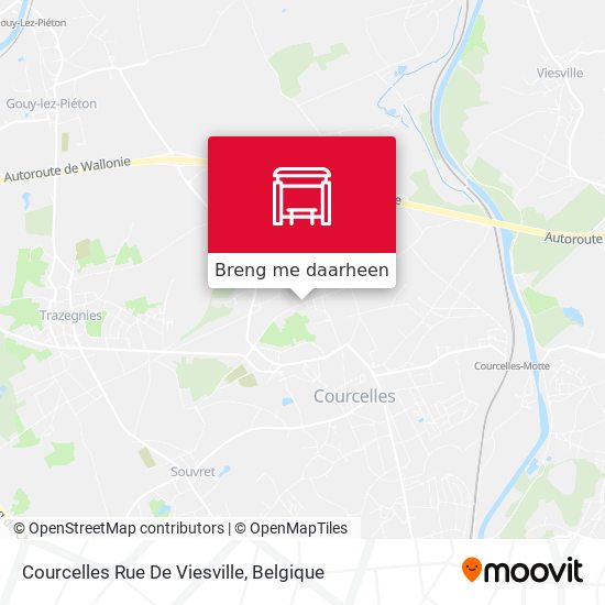 Courcelles Rue De Viesville kaart