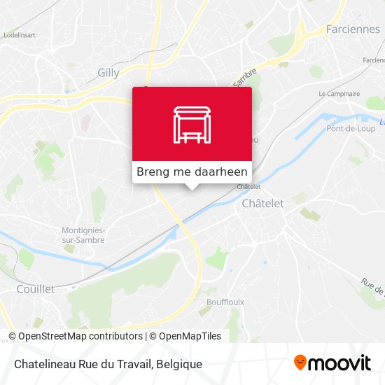 Chatelineau Rue du Travail kaart