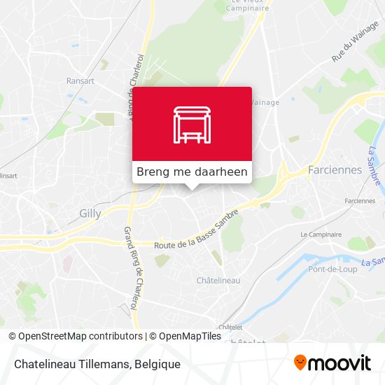 Chatelineau Tillemans kaart