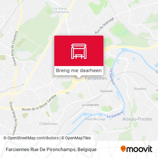 Farciennes Rue De Pironchamps kaart