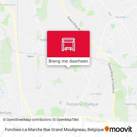 Forchies-La-Marche Rue Grand Mouligneau kaart