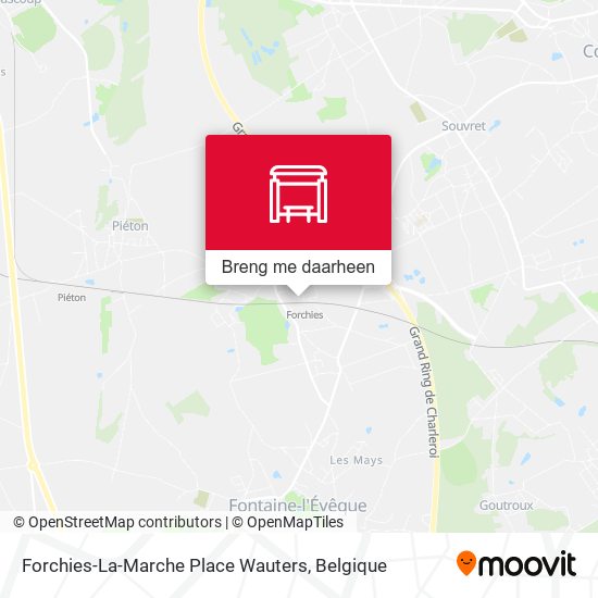 Forchies-La-Marche Place Wauters kaart