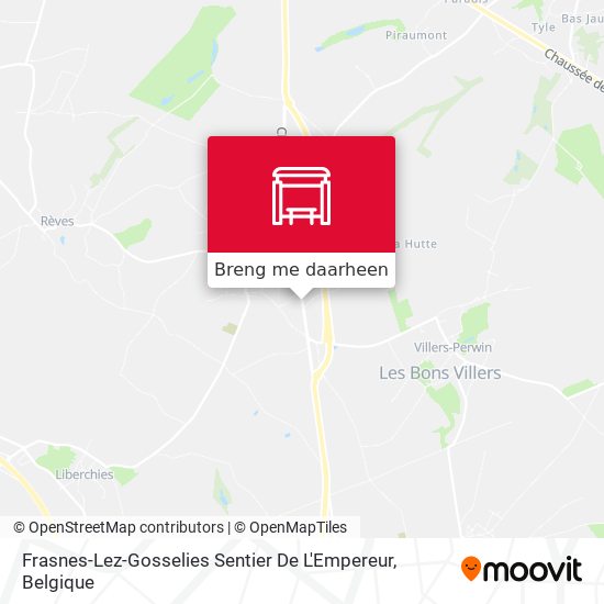 Frasnes-Lez-Gosselies Sentier De L'Empereur kaart