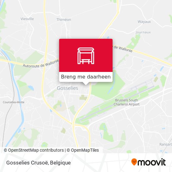 Gosselies Crusoë kaart