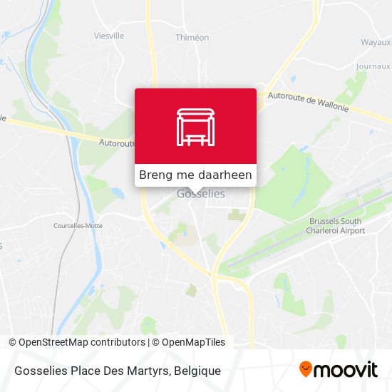 Gosselies Place Des Martyrs kaart