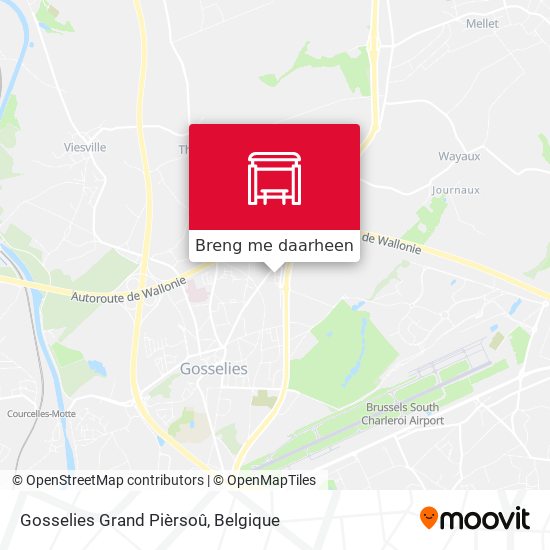 Gosselies Grand Pièrsoû kaart
