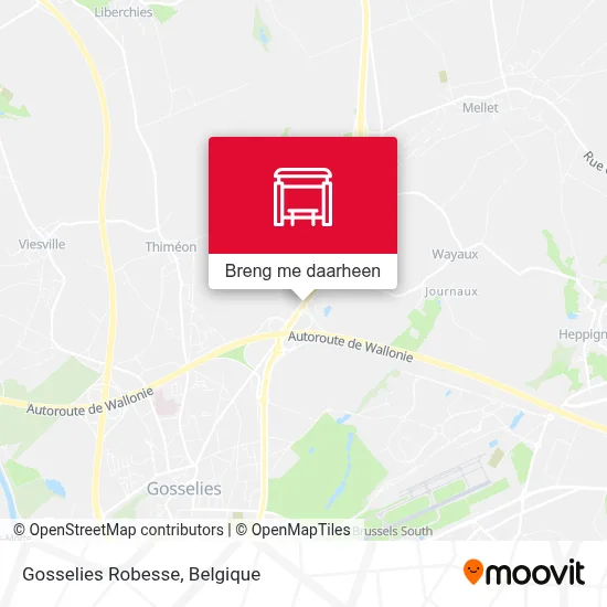 Gosselies Robesse kaart